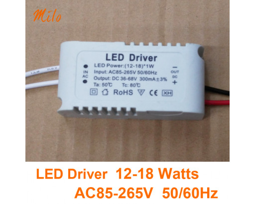 Драйвер LED 220V (12-18w)*1w/300mA DC36-72V в корпусе             "А"