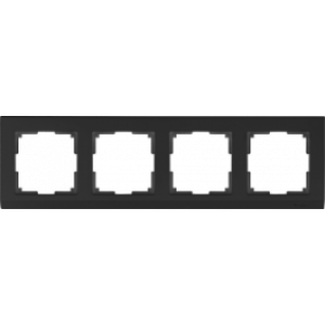 WERKEL Рамка Stark Черный на 4 поста    WL04-Frame-04-black / W0041808
