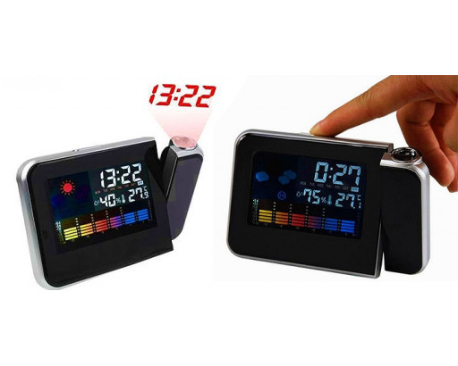 Часы - метеостанция с проектором (бат. R03х2)    DS-8190
