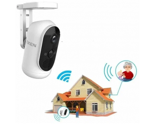 Камера IP поворотная Wi-Fi с удаленным доступом EKEN Asto Lite (2 Mpx,1080P, IP65, детектор движения, запись на  MicroSD, 140°, аккум. 6000ма)
