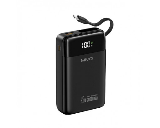 Аккумулятор внешний (Power bank)  20000mAh PD45W Display MIVO MB-213Q