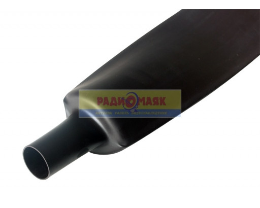 Термоусадочная трубка    80/40   1м    чёрная                REXANT  (25-0080)