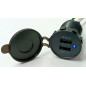 Гнездо USB врезное под закрутку с заглушкой (2 USB, QC3.0, 12V-24V) круглый CR1020