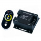 Контроллер для CCT лент СЕНСОРНЫЙ RF 12A (2канала х 6A) DC12-24V, 144W /288W , черный, мет. HT-038WW