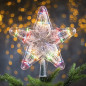 Звезда ёлочная прозрачная мульти  (30 LED, 23х23см)
