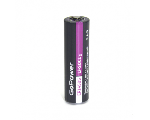 Элемент питания 14505 Li-SOCL2    ER14505 PC1 Li-SOCl2 3,6V GoPower   без выводов