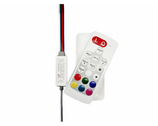 Контроллер для RGB лент (с ПДУ) 5V-24V, 6A, Mini T130