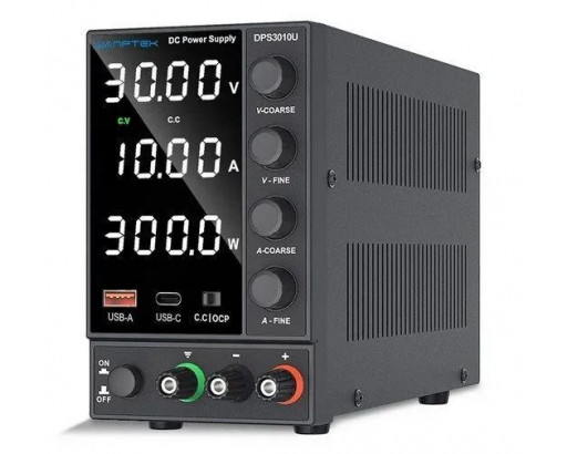 Лабораторный источник питания импульсный Wantpek DPS3010U 0-30V, 0-10A, USB, Type-C)