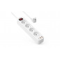 Сетевой фильтр MIVO MC-403 4 розетки + 2 USB + PD 20W, 1 Type-C 2м 4000W , 16A белый