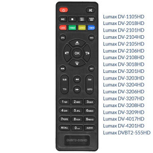 Пульт DVB-T2 Lumax (универсальный) мал. DV-4017HD, DV-3018HD, DV-2018HD, DVBT2-555HD