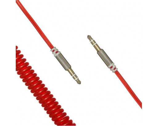 Аудио кабель AUX Витой 1.5м красный JD-64     (Я)