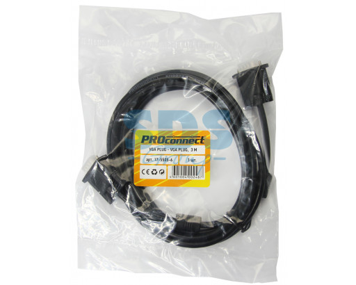 Шнур VGA-VGA 15pin  3-метра HD      17-5505-6