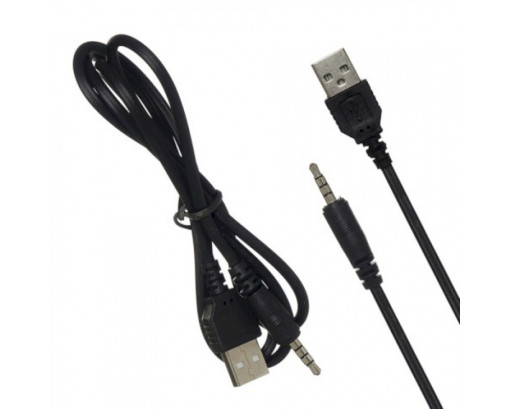 Шнур USB-A (male) штекер х  шт. джек 3,5 (4 контакта) 1м 18-1101-8