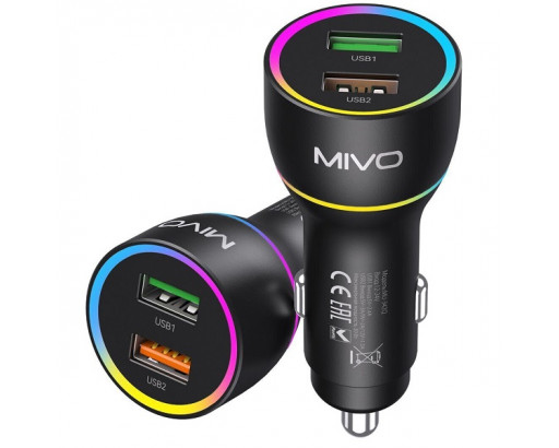 АЗУ MIVO MU-342Q (2xUSB-A, QC3.0, 30W)