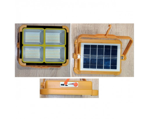 Прожектор Светодиодный аккумуляторный с солнечной панелью 50W, 6500K, IP66, встроенный аккум., LD-2288