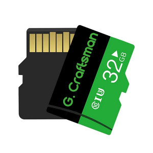 Карта памяти MicroSD 32 Gb class 10 (с адаптером SD) G. Craftsman U3, скорость чтения 100МБ/с, скорость записи 40МБ/с для видеонаблюдения GC-TF32G