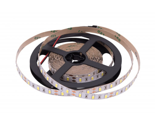Лента 12v IP65 ХОЛОДНЫЙ Белый 18W/m КАТУШКА 5м SMD5630 60LED/м 8000K (Я)