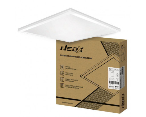 Панель LPU-02 50W  ОПАЛ 220V 6500К 4500лм 595х595х25мм (IP40) (ДВО-02 5065) NEOX