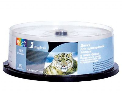 Диск DVD+R  4.7 Gb 16x Inkjet Smart Track