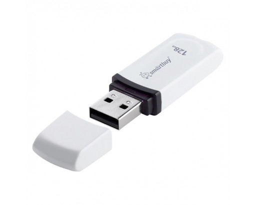 Флеш-накопитель USB128-Gb Smartbuy     Paean White (SB128GBPN-W)