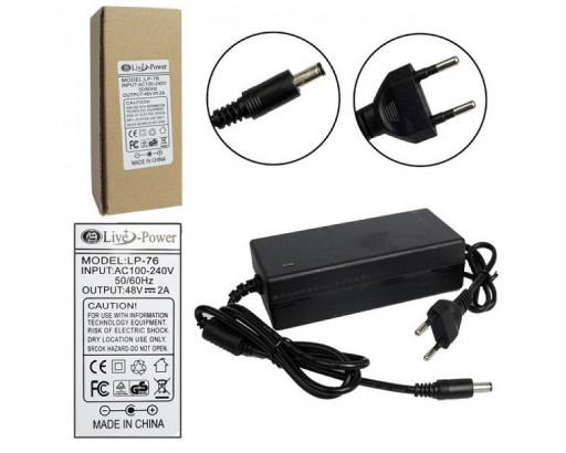 Блок питания 48V*2А   (шт 5,5мм х 2,5мм)  LP76
