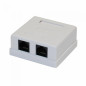 Компьютерная розетка с 2 разъемами UTP (RJ-45+RJ-45)            03-0151 / YK218 / 003-500002/400