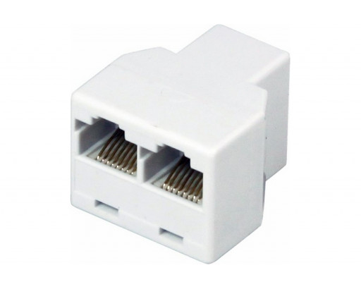 Компьютерный двойник RJ-45 (8P-8C) (1 гнездо-2 гнезда)    03-0103             6-182