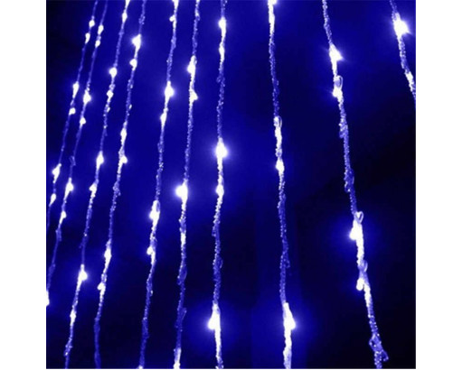 Гирлянда     Дождь  шир.200сm x выс.200сm, Синий, ЭФФЕКТ ВОДОПАДА, 160 LED (360L)