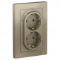 Schneider electriс AtlasDesign Шампань Розетка 2-я с заземлением, 16А, механизм,  ATN000524