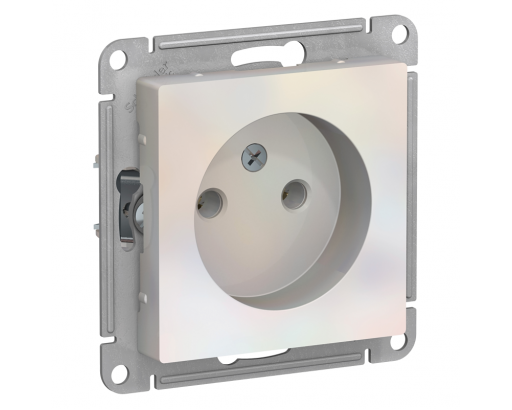 Schneider electriс AtlasDesign Жемчуг Розетка 1-я без заземления, 16А, механизм,  ATN000441
