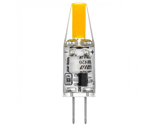Лампа светодиодная Капсульная G4 220V _3W 6500K COB Прозрачная 260Лм (10х37,5мм) СИЛИКОН General 661542