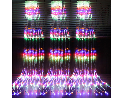 Гирлянда     Дождь  шир.200сm x выс.200сm, Мульти, ЭФФЕКТ ВОДОПАДА, 192 LED (480L)