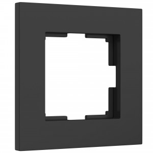 WERKEL Рамка Slab (Черный софт / Черный матовый) на 1 пост    W0012908
