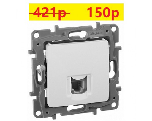 Legrand Etika белый Розетка TF телефонная        672240