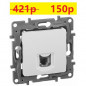 Legrand Etika белый Розетка TF телефонная        672240