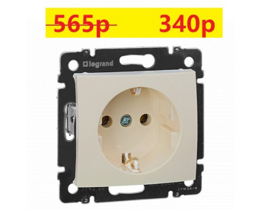 Legrand Valena Слоновая кость Розетка 1-я с/з                                  774320 / 695612
