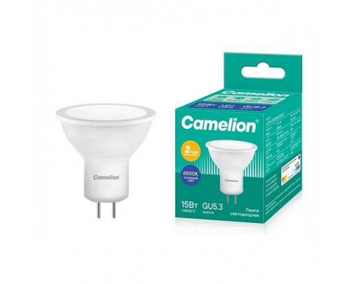 Лампа светодиодная Отражатель GU5.3 15W 220V 6500К Camelion LED15-JCDR/865  16523