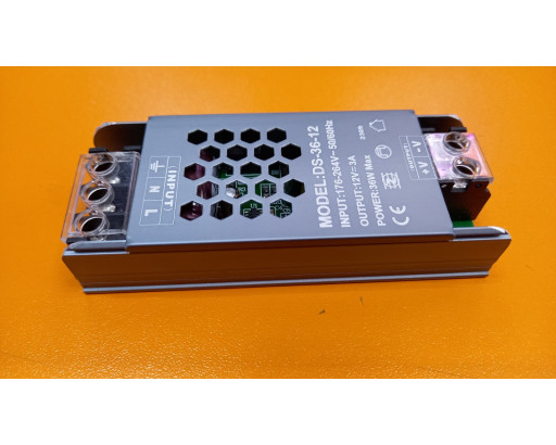 Блок питания для светодиодной ленты 12V IP20  36W (3A) открытый (100х40х22) DS-36-12 (Q) Mlian