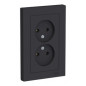 Schneider electriс AtlasDesign Карбон Розетка 2-я без заземления 16А, механизм,  ATN001020