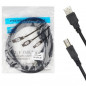 Шнур USB 2.0 (3 метра) (принтер-сканер) USB A (шт) - USB B (шт) с фильтром DL32