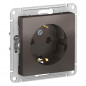 Schneider electriс AtlasDesign Мокко Розетка 1-я с заземлением, 16А, механизм,  ATN000643