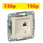 Schneider electriс SEDNA Крем TF роз. телефонная 1-я RJ-11 SDN4101147