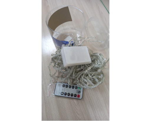 Гирлянда     Дождь  шир.300сm x выс.200сm, Мульти, 160 LED, (ПУЛЬТ),  прозрачный провод (320)