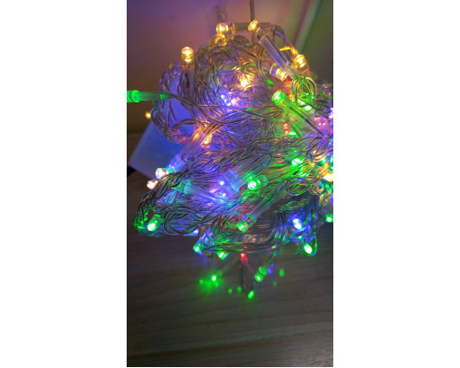 Гирлянда     Дождь  шир.300сm x выс.200сm, Мульти, 160 LED, (ПУЛЬТ),  прозрачный провод (320)