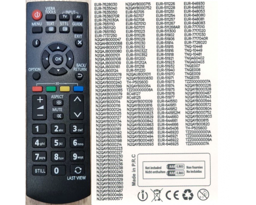 Пульт Универсальный для PANASONIC RM-L1180V/RM-1180M корпус N2QAYB000815