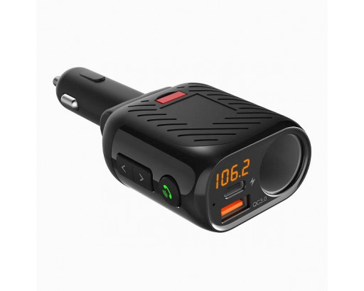Радио FM-модулятор Eplutus FB-22 (Bluetooth 5,3, hands-free,12/24V, 1хUSB 5V QC 3.0, 1xUSB Type-C PD 3.0, гнездо прикуривателя)