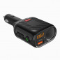 Радио FM-модулятор Eplutus FB-22 (Bluetooth 5,3, hands-free,12/24V, 1хUSB 5V QC 3.0, 1xUSB Type-C PD 3.0, гнездо прикуривателя)