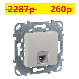 Schneider electriс UNICA Бежевый Телефонная роз. 1-я  RJ-11         MGU5.492.25ZD
