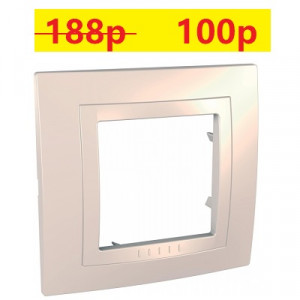 Schneider electriс UNICA Бежевый Рамка 1-я               MGU2.002.25