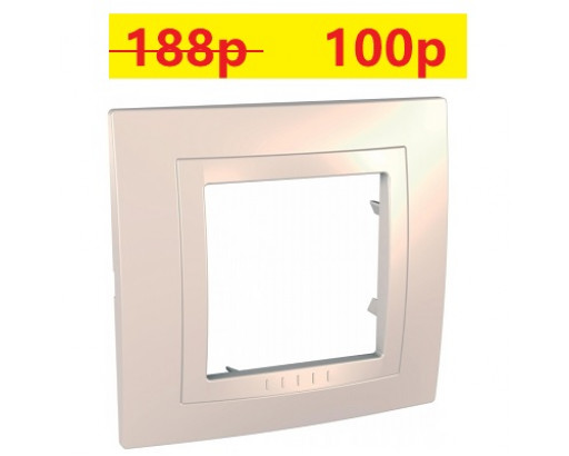 Schneider electriс UNICA Бежевый Рамка 1-я               MGU2.002.25
